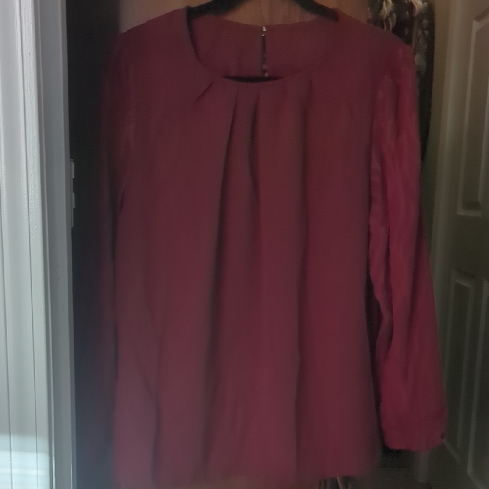 Elegant Red Women's Blouse